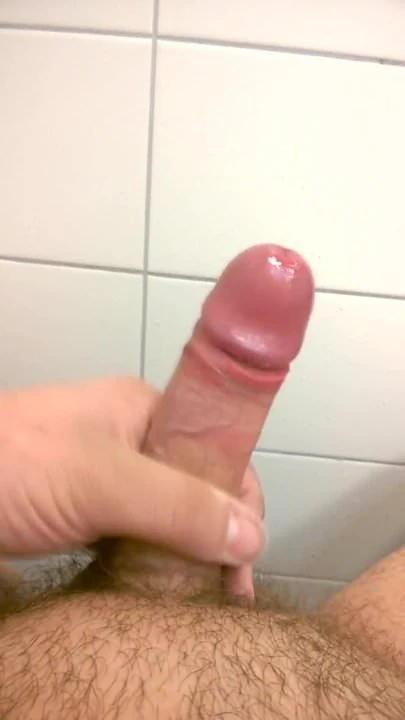 Cuming after shower, big cum