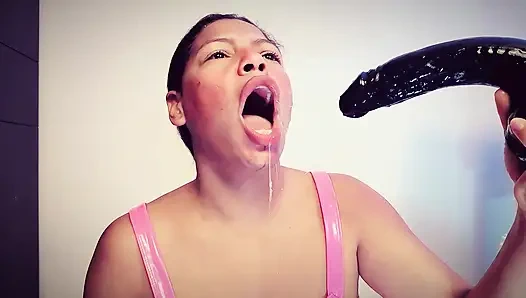 MY MOUTH IS PARADISE Deep throat wet as I show my wet pussy and my huge natural tits