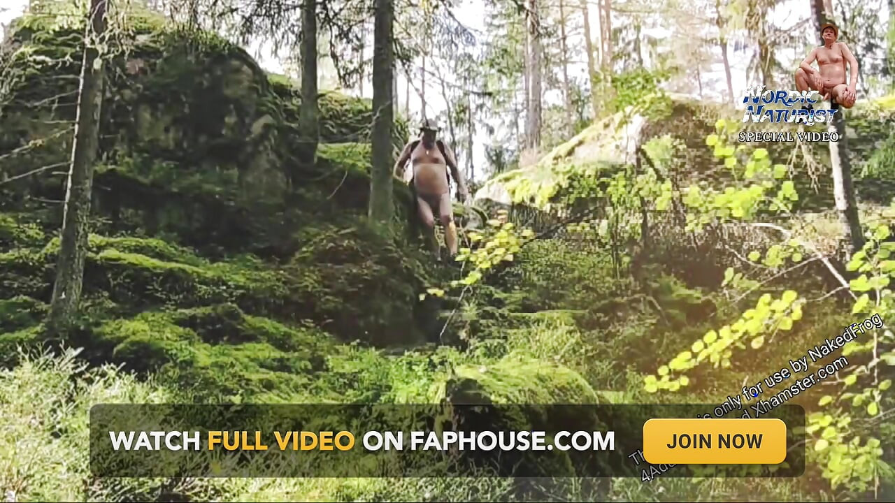 Naked Fat Man Walking in the Forest 2025