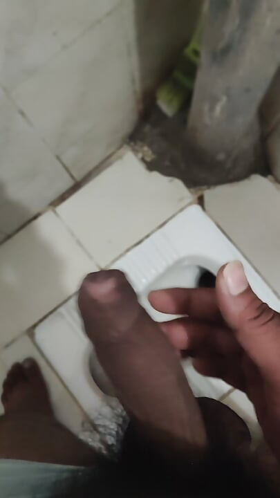 Indian boy masturbating in bathroom