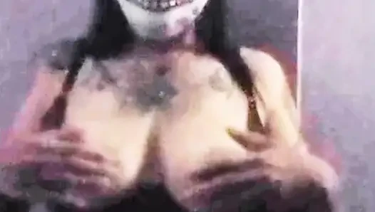 I secretly send my big tits to my stepbrother