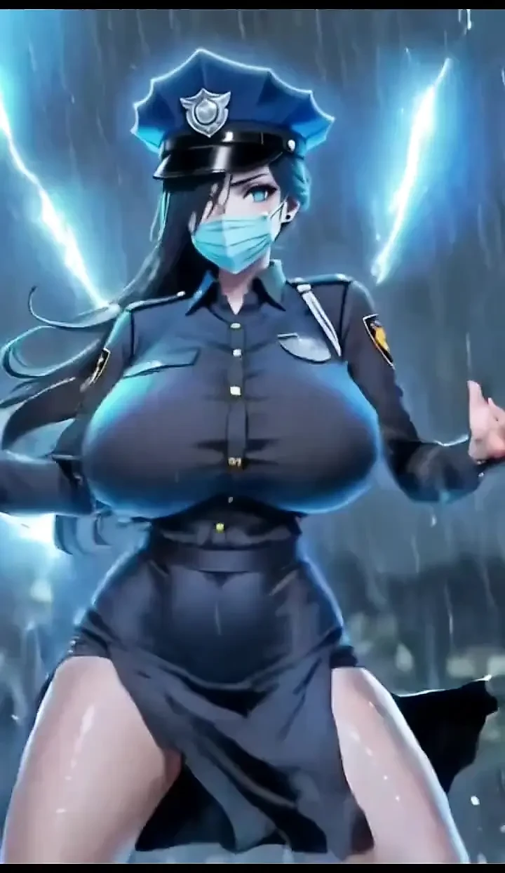 Cute police officer dance, Ai animation
