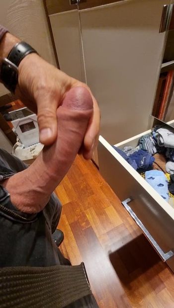 Playing with my stone - hard cock!