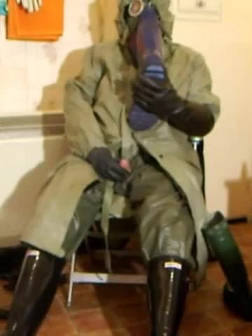 Wanking in Polish NBC coat.
