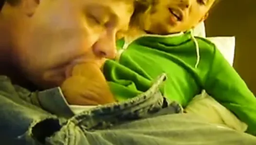 SUCKING OFF HIS YOUNG UNCUT NEIGHBOR