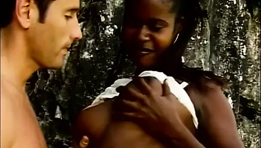 Ebony Hottie Sucks and Fucks Huge Dick Outdoors