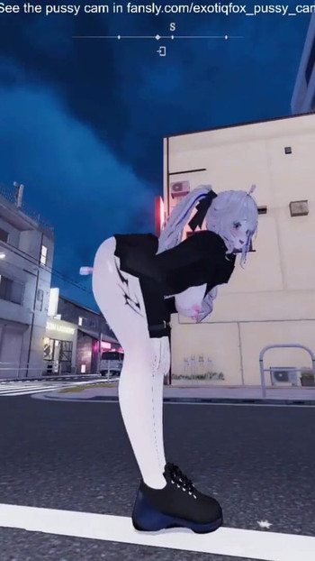 Epski trenutak iz "Slatka gamerska djevojka Hentai Gamer japanska igra Secret Flasher Manaka"
