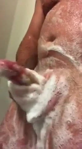My hubby in the shower