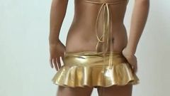 These shiny gold PVC panties are getting my pussy all wet