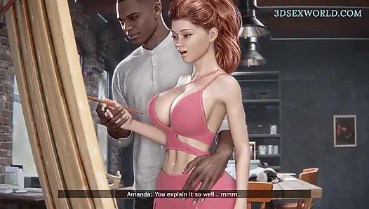 Kinky Wife Cheating her Husband with BBC Instructor (Realistic 3D Sexgame)