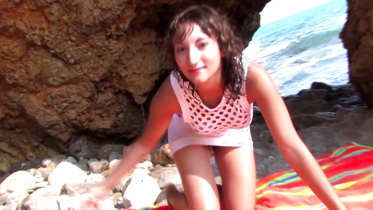 Outdoor fuck scene with the big ass redhead and small titted brunette