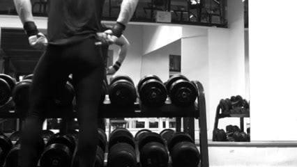 spandex man in gym