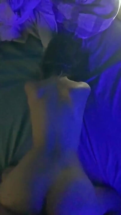 Real Homemade Sex with Blue Light