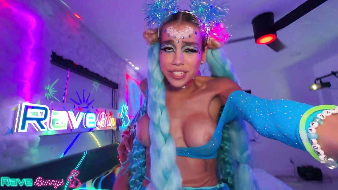 Lilith Grace Rides Brian Omally's Cock with Glow Sticks Packed Inside