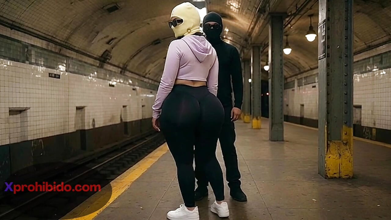 Curvy Woman with Massive Ass Moving at the Metro