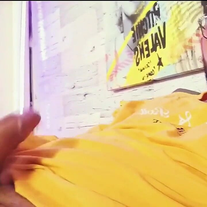 Jerking my big uncut cock until I cum. Would you like me to cum in your ass next?