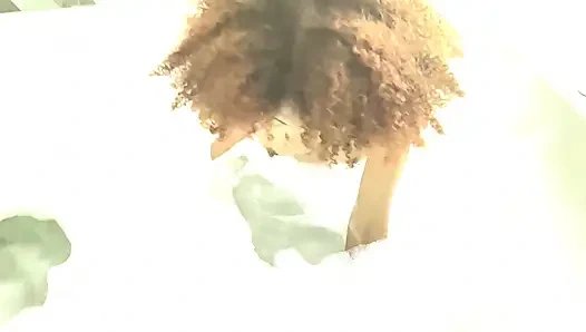 fucking skinny black in bathroom of a cheap hotel, sucks and I cum fast from the hot of her pussy