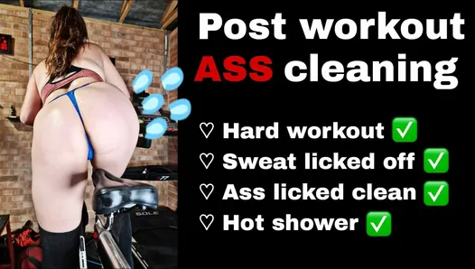 Femdom Male Slave Training Zero Miss Raven Sweaty Workout Ass Cleaning Licking Servitude Real FLR Shower Dominatrix