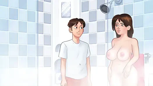 My Horny Stepmom Fucked me during shower - Summertime Saga