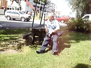 Old Man Jerks In The Park