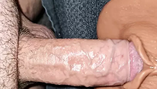 Small dick chubby gay cums inside pocket pussy