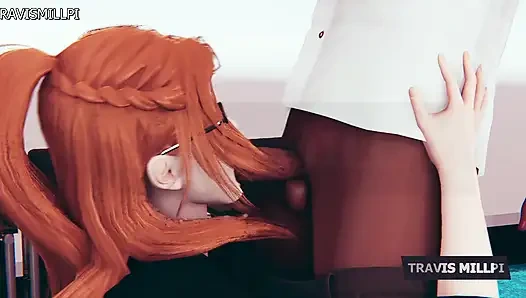 Office Seduction with Busty Redhead Secretary After Hours Punishment