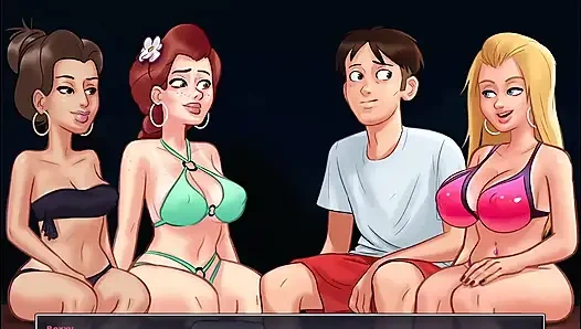 Ich ficke die beste freundin meiner freundin, während sie gesichtsbesamung und mehr in Summertime Saga beobachtet