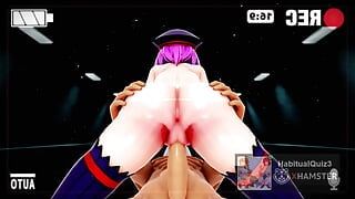 Mmd r18 Helena Blavatsky, Fate Grand Order, sexy betrügende Ehefrau mit kleinen Titten, 3D-Hentai
