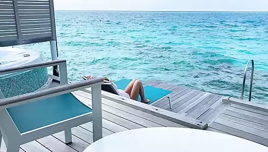 Beautiful petite babe invited to the villa to fuck her ass hard (POV)