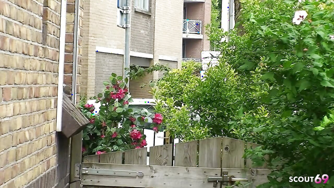 MILF Leona Queen with Hairy Pussy Fucked Outdoors by Neighbors