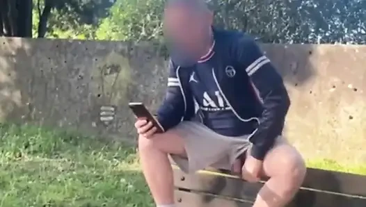 Amateur Boy Lost a Bet and Had to Expose and Touch His Cock in a Park