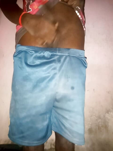Tamil Tall Handsome guy Shaking his big black Asian cock