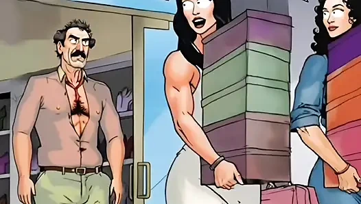 Innocence for Sale. Shoe Salesman Lick Smell Feet Shy Customer. Amazing Cartoon Ai