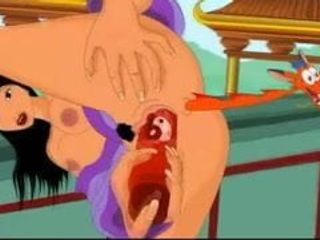 Masturbação em cenas pornô de desenho animado com mulan e pocahontas
