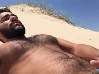 Jerking at the beach