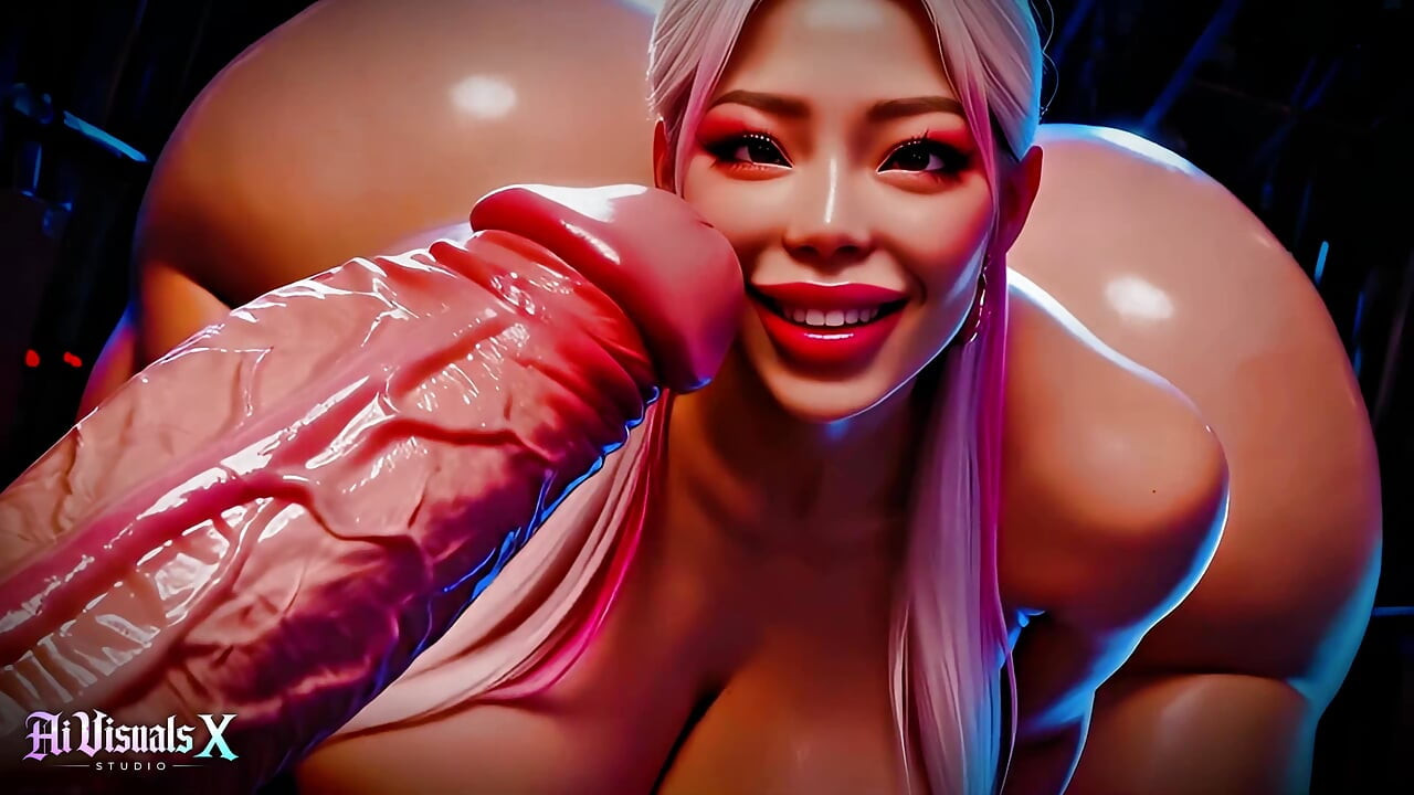 Asiatique - Grosses Coréennes - Branlette espagnole et pipe, baise interraciale - Porno animé (son ASMR) (4k ai générée)