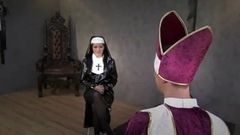 司祭に顔面騎乗するドミナ修道女