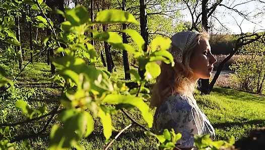 A girl from the village who smokes