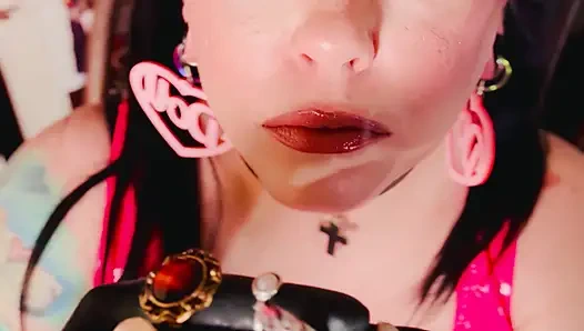 18 Rings & Latex Gloves! Miss Tina Snua Smoking 2 Cork Cigarettes For Her Glove Fan! - Smoker OMI OME Snap Inhales Drifting