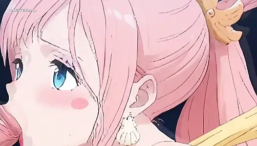 Королевство Рюгу никогда не видел свою принцессу такой - на ее коленях, рот полный - AI генерируется