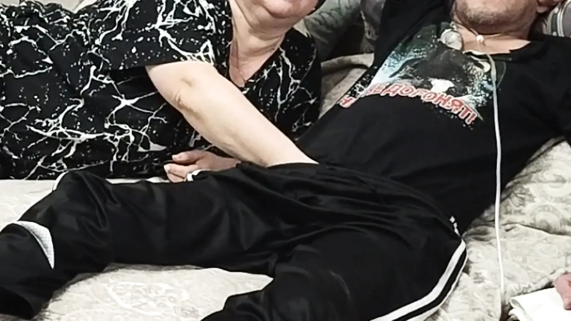 blowjob from mother-in-law and cum swallowing