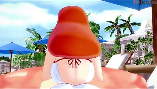 Jessica rabbit blowjob im öffentlichen pool