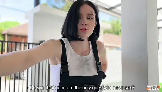 Beauty Auto-Mechanic Deepthroat, Rough Fucks and Gets Facial POV