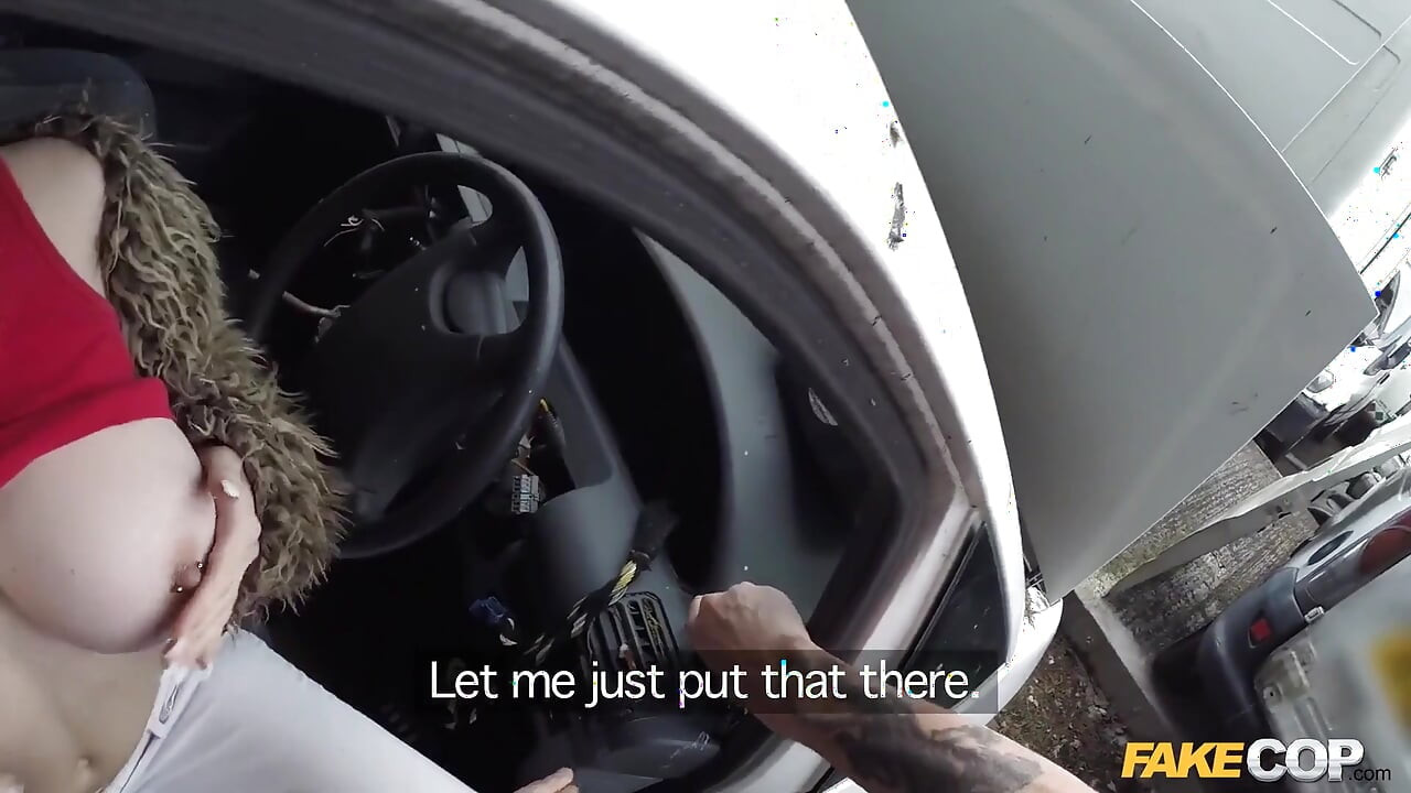 Fake Cop - Busty Blonde Fucked in Junk Yard
