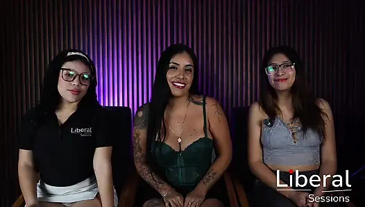 ORGY with two HOTWIVES, they are fucked by strong men