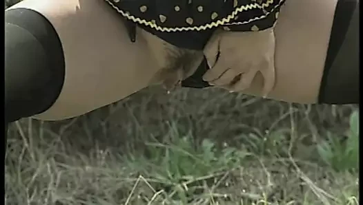 Farmer porn video – The Dirty Farmer Pisses in the Field Before Getting Her Ass Fucked by a Passerby
