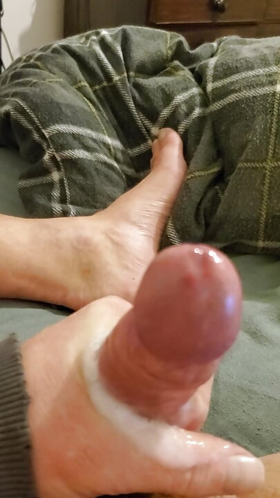 Wanking my foreskin slow