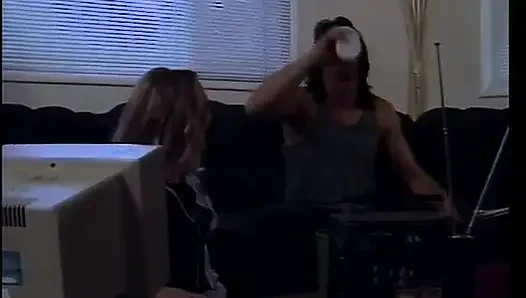 Hunk gets to suck on a sorority girl