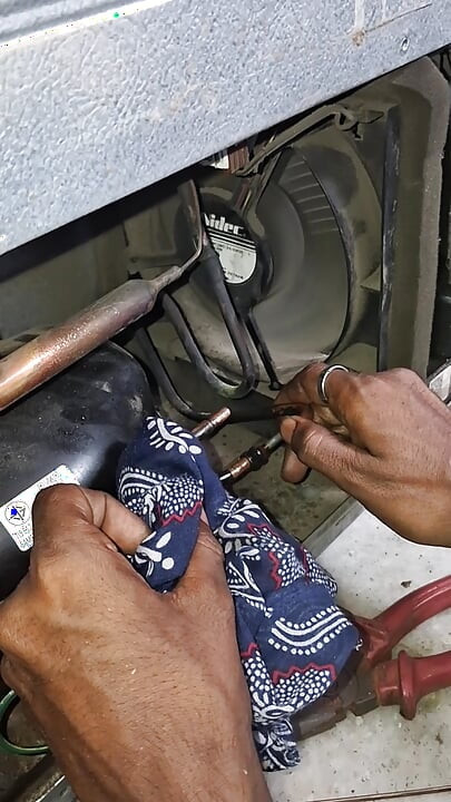 Cargos de gas en refrigerador r134