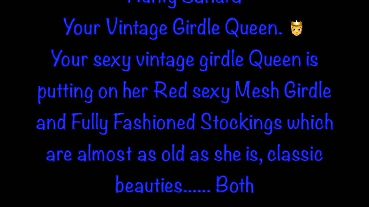 Aunty Sandra Red Girdle & Classic Stockings Vgq53